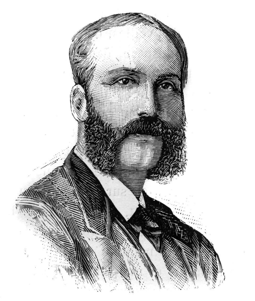 法国政治家Charles Baihaut（1843-1917）的肖像。刊登在《世界画报》上的版画，1月16日 作者 法语学校