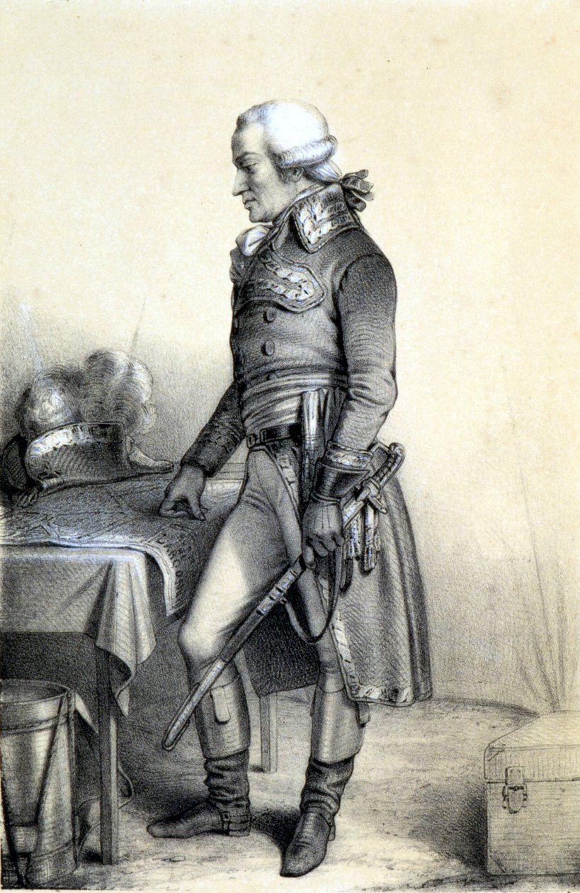 法国将军 Charles François du Périer dit Dumouriez (1739-1823) 的肖像。 - 阿尔伯特·莫林 (Albert Maurin) 编着的“法国大革命历史画廊”。 1843 年巴黎 作者 法语学校