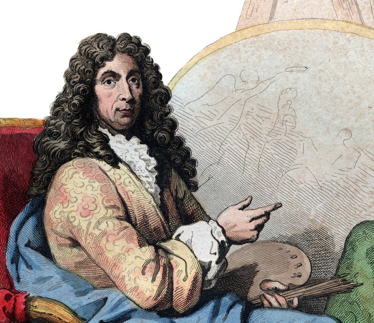 Charles Lebrun（Le Brun）（1619-1690）的肖像，法国画家和艺术理论家。 作者 法语学校