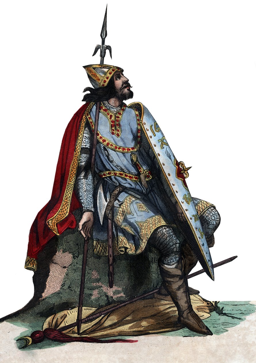 Charles Martel（688-741）的肖像，法兰克军队和政治领袖。 作者 法语学校
