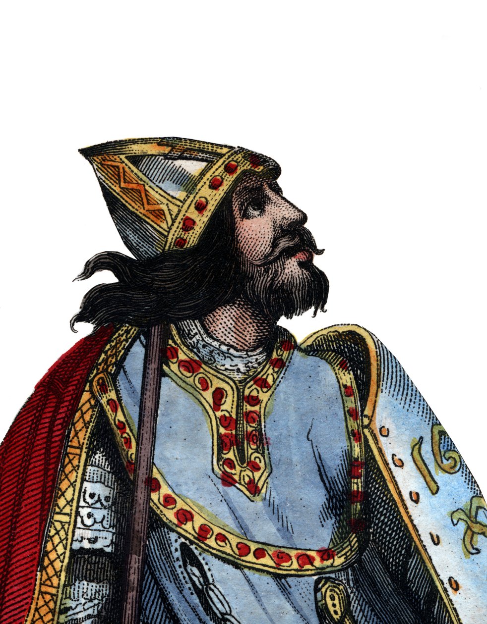 Charles Martel（688-741）的肖像，法兰克军队和政治领袖。 作者 法语学校