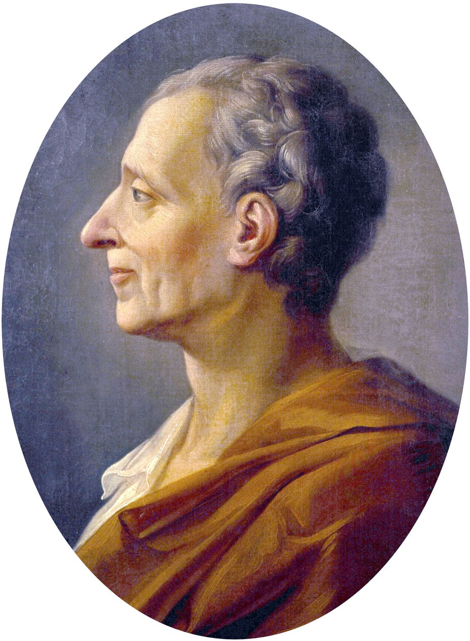 Charles de Montesquieu的肖像 作者 法语学校