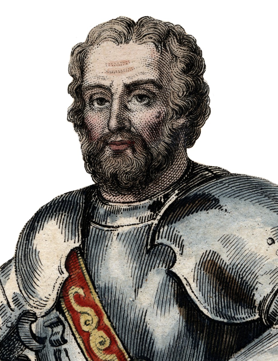 Chevalier de Bayard（1476-1524），法国士兵的肖像。 作者 法语学校