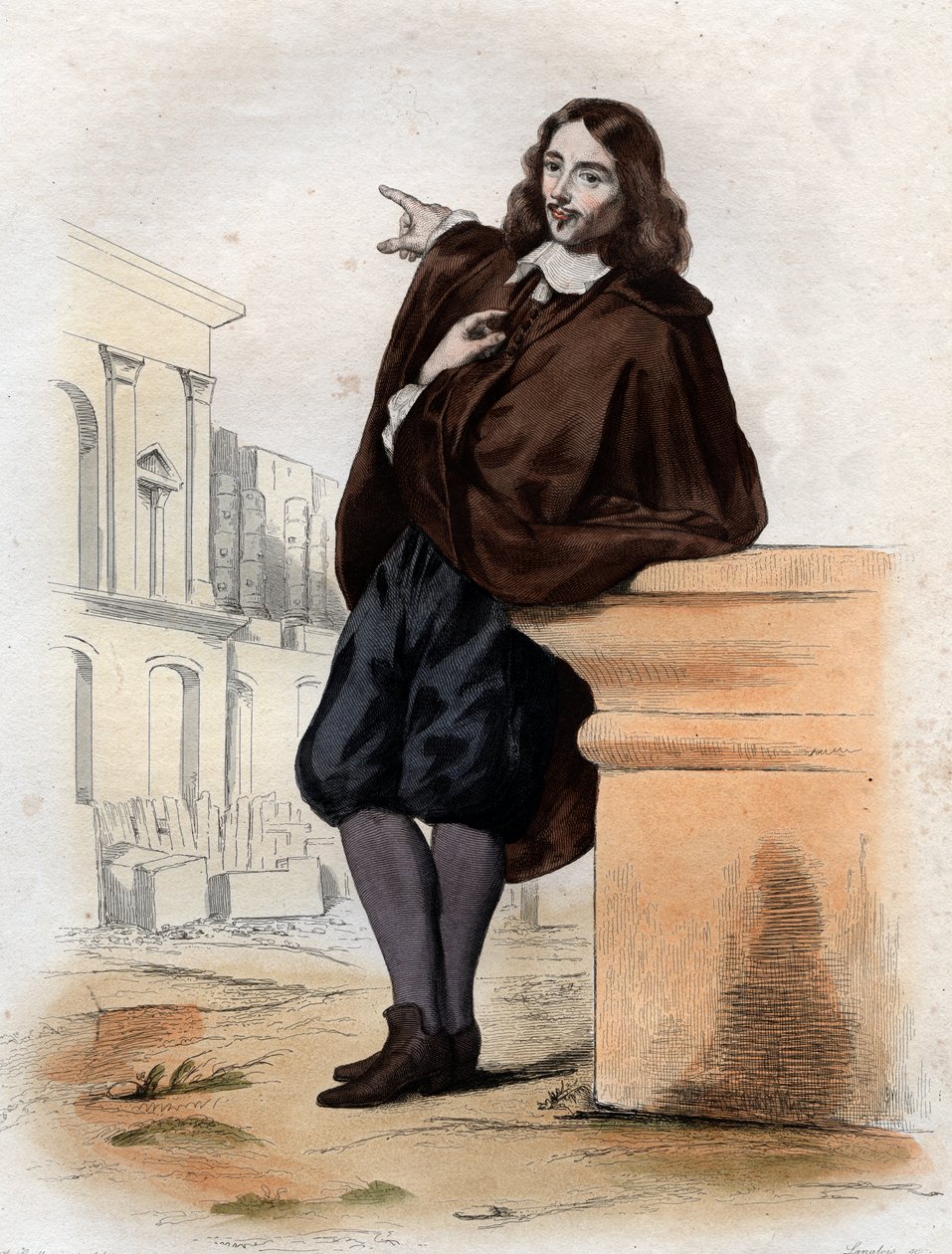 Claude Perrault（1613-1688），法国建筑师，医师和解剖学家的肖像。 作者 法语学校