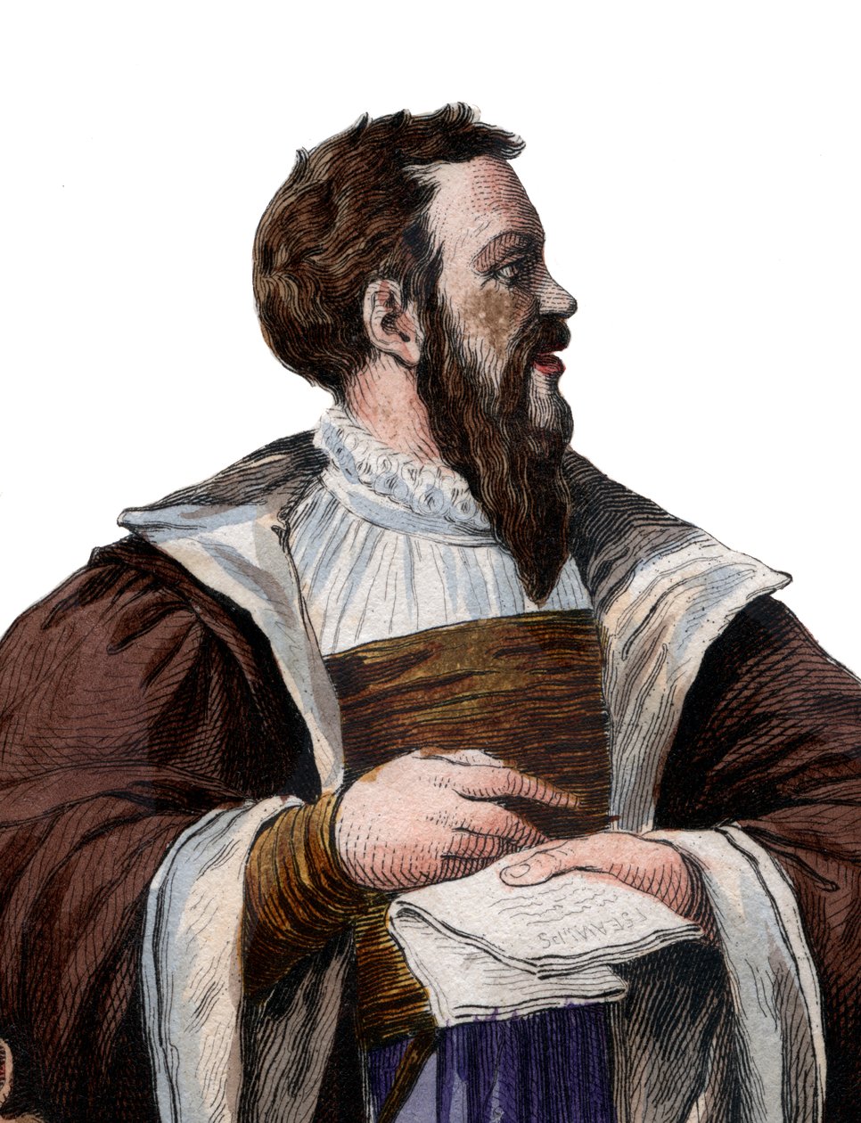Clement des Marets的肖像叫法国诗人Marot（1496-1544）。 作者 法语学校