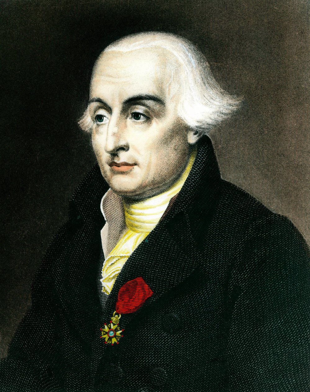 Joseph Louis de Lagrange伯爵（1736-1813）法国数学家的肖像。19世纪的雕版印刷品，Particuliere收藏品 作者 法语学校