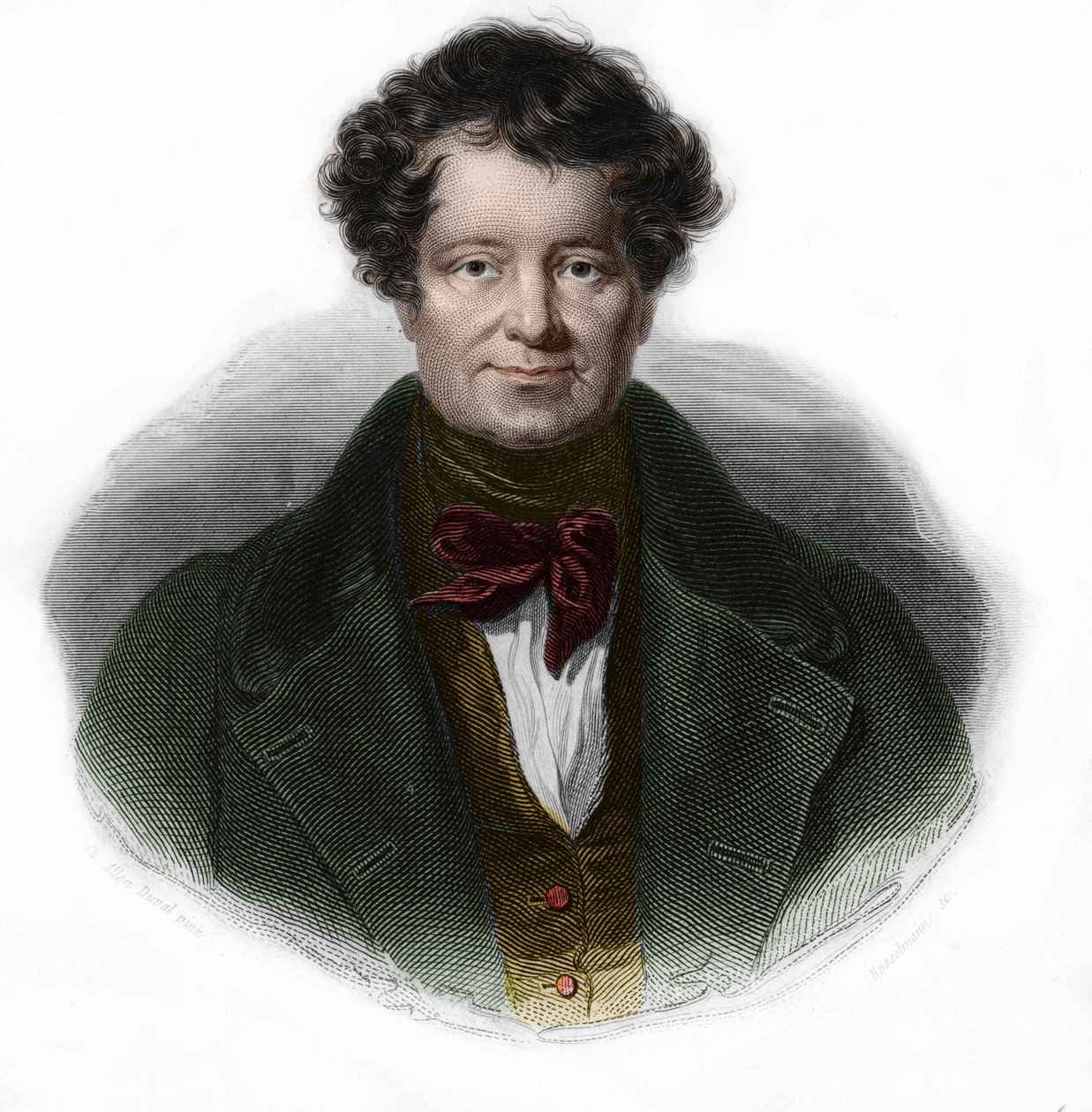 丹尼尔-奥康奈尔（1775-1847）的肖像，被称为解放者或解放者，爱尔兰政治领袖。载于路易斯-德-科梅宁-提蒙的《解放者》。1842.私人收藏。 作者 法语学校