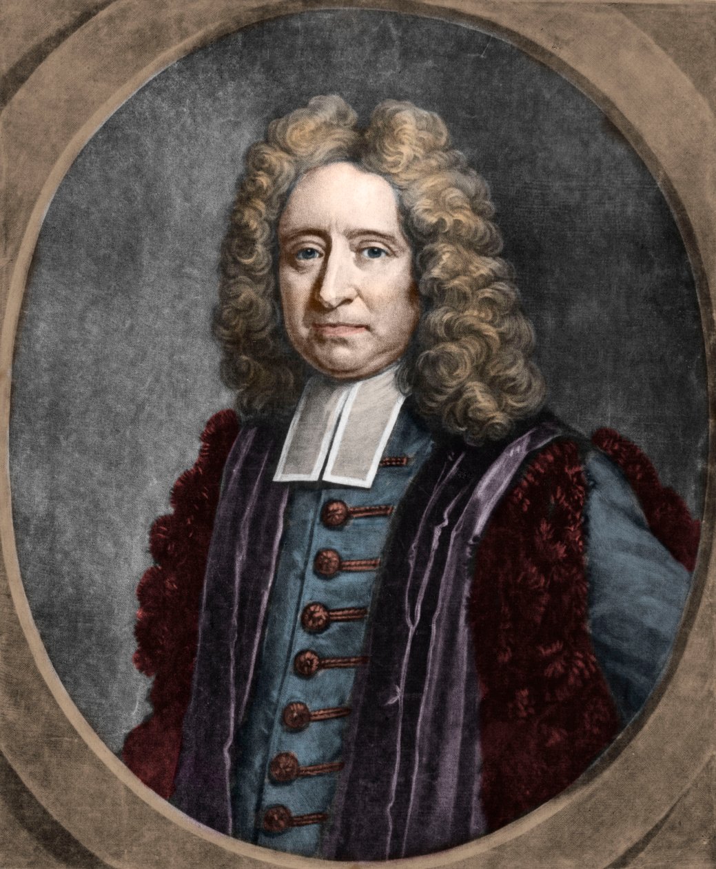 Edmond Halley（1656-1742）英国天文学家的肖像 作者 法语学校
