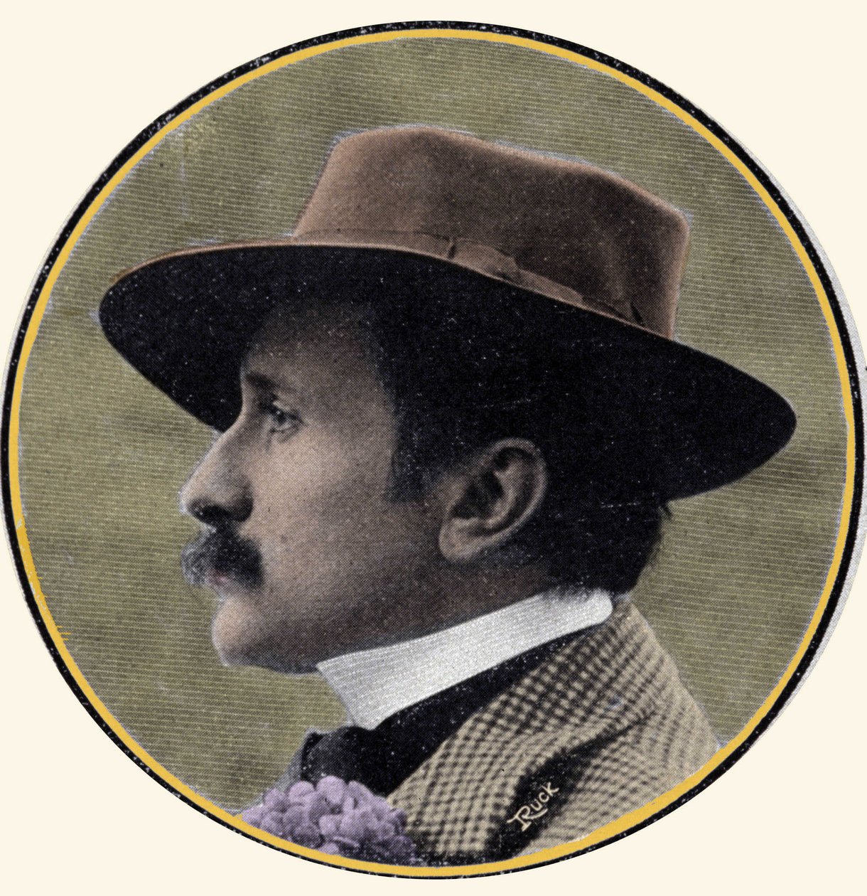Edmond Rostand (1868-1918) 的肖像，法国作家。 作者 法语学校