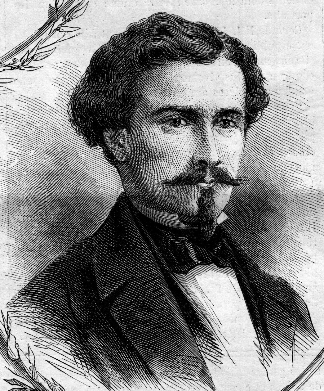 Portrait of Emile Keller (1828-1909), French politician. Engraving in “” Le Monde Illustré”” n°262 of 19 April 1862. 作者 法语学校