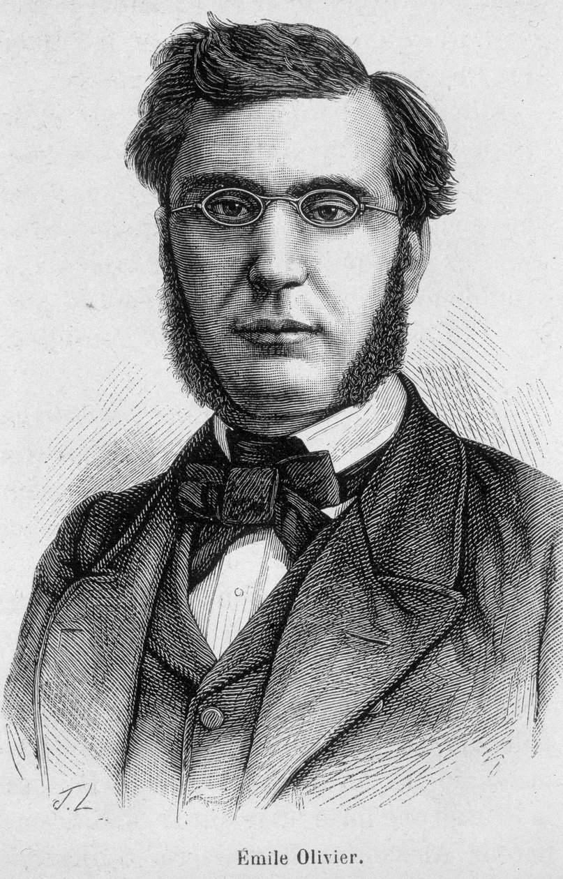 Portrait of Emile Ollivier (or Olivier), French politician (1825 -1913) - in “” L
