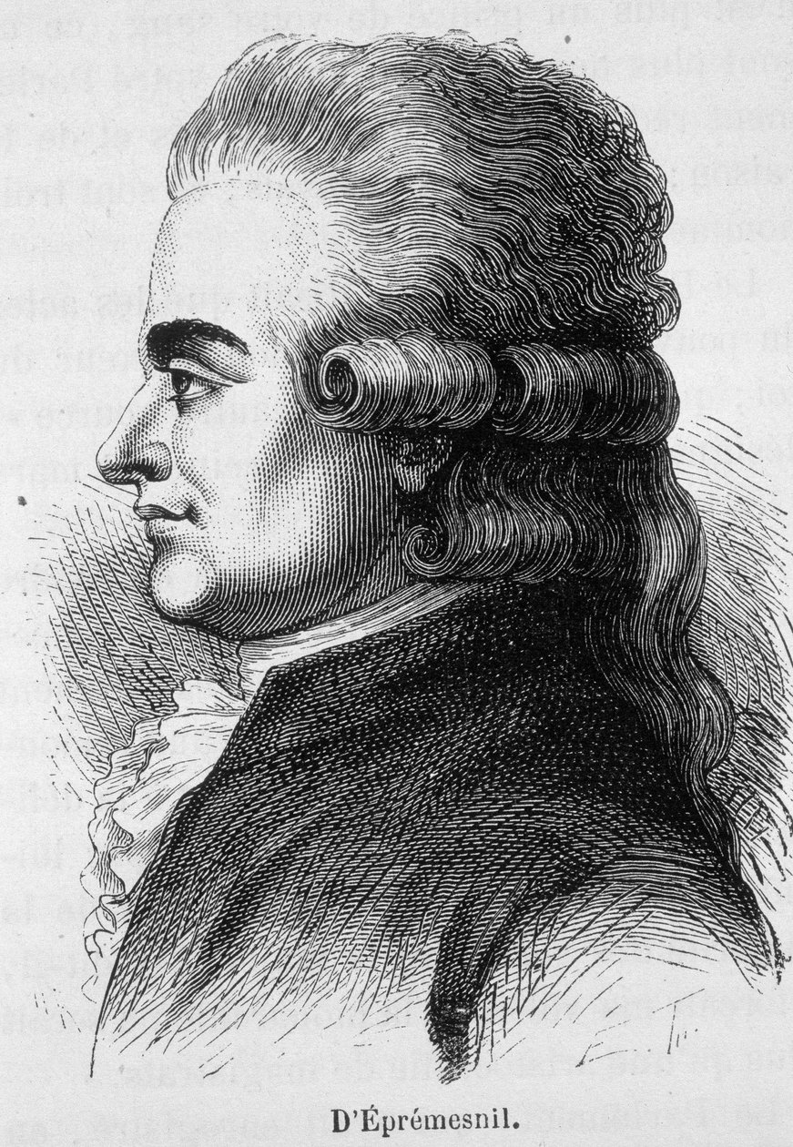 Portrait of Eprémesnil, French magistrate and politician (1746 - 1794) - in “” L