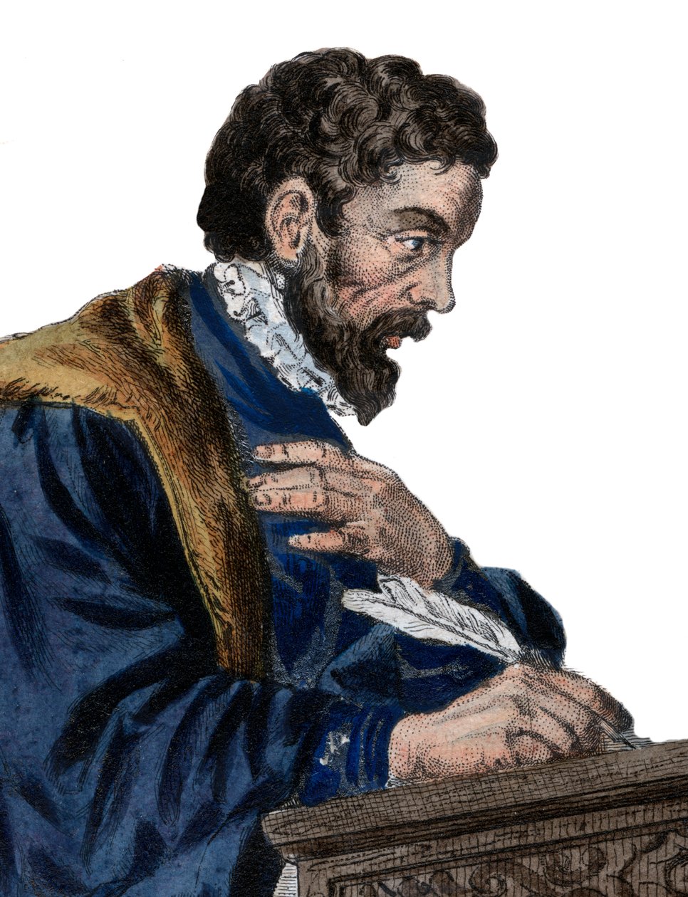 Etienne Jodelle（1532-1573）的肖像，法国剧作家和诗人。 作者 法语学校