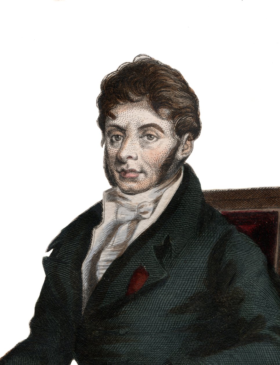 法国作曲家Etienne Nicolas Mehul（1763-1817）的肖像。 作者 法语学校