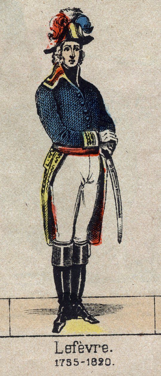 弗朗索瓦-约瑟夫-勒菲弗尔（1755-1820）的肖像，丹兹格公爵和帝国公爵，法兰西对，然后是法兰西男爵和帝国对马雷夏尔的肖像。19世纪末的埃皮纳尔的图像。 作者 法语学校