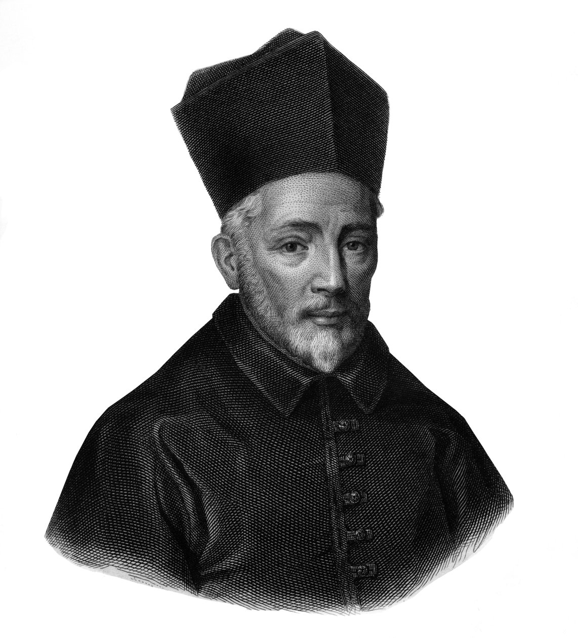 康布雷大主教Francois Van Der Burch（1567-1644）的肖像。 作者 法语学校