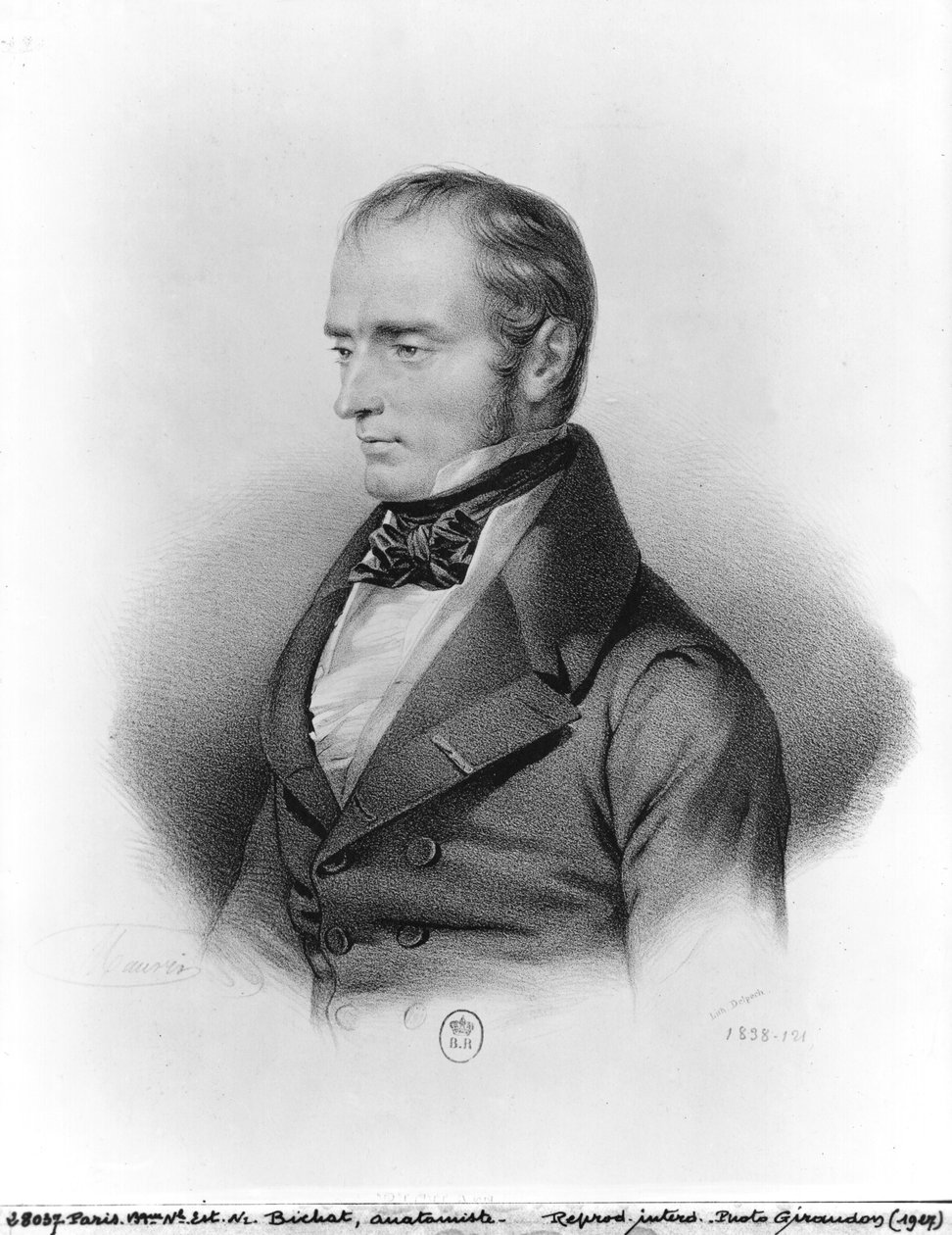 Francois Xavier Bichat（1771-1802）的肖像由Francois Seraphin Delpech（1778-1825）刻 作者 法语学校