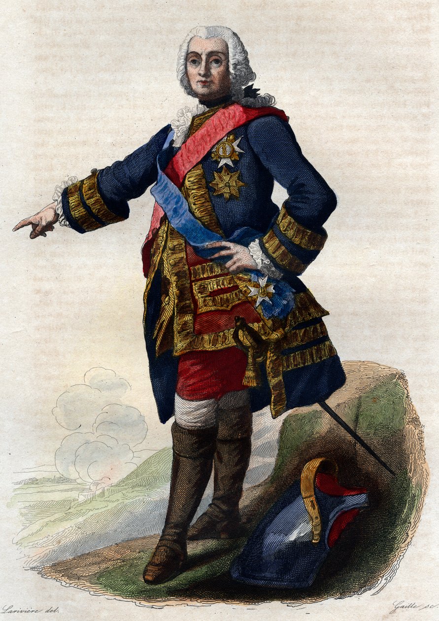 Francois de Chevert（1695-1769）的肖像，法国将军。 作者 法语学校