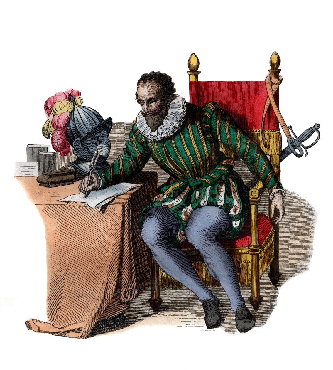 Francois de Malherbe（1555-1628）的肖像，法国诗人，评论家和翻译。 作者 法语学校