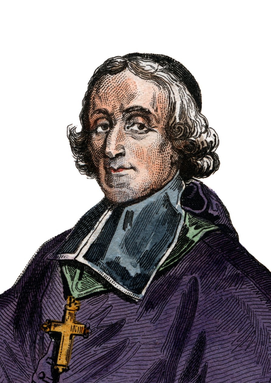 Francois de Pons de Salignac de La Mothe Fenelon（1651-1715）的肖像，法国大主教，神学家，诗人和作家。 作者 法语学校