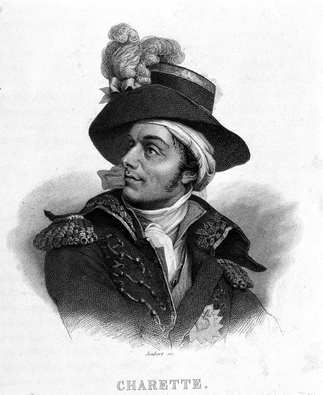 Portrait of François Athanase (Francois-Athanase) De Charette de la Contrie (1763 - 1796) - in “” Revolution francaise”” by Thiers. 19th century 作者 法语学校