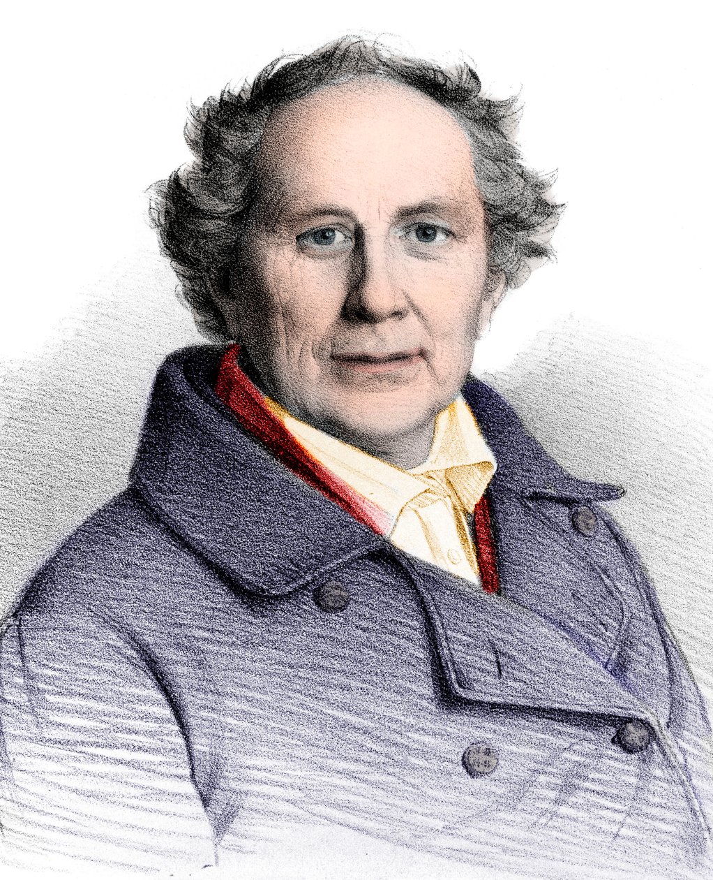 德国天文学家Friedrich Wilhelm August Argelander（1799-1875）的肖像 作者 法语学校