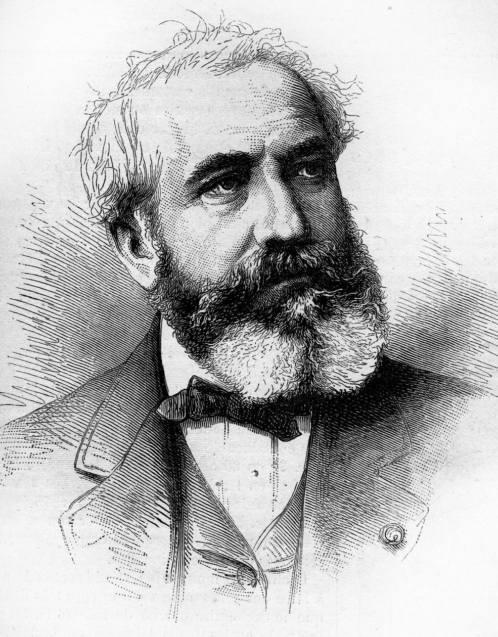 加布里埃尔-让-安托万-达维乌（1824-1881）的肖像，法国建筑师。雕刻于1881年4月16日的《世界画报》第1255期。 作者 法语学校