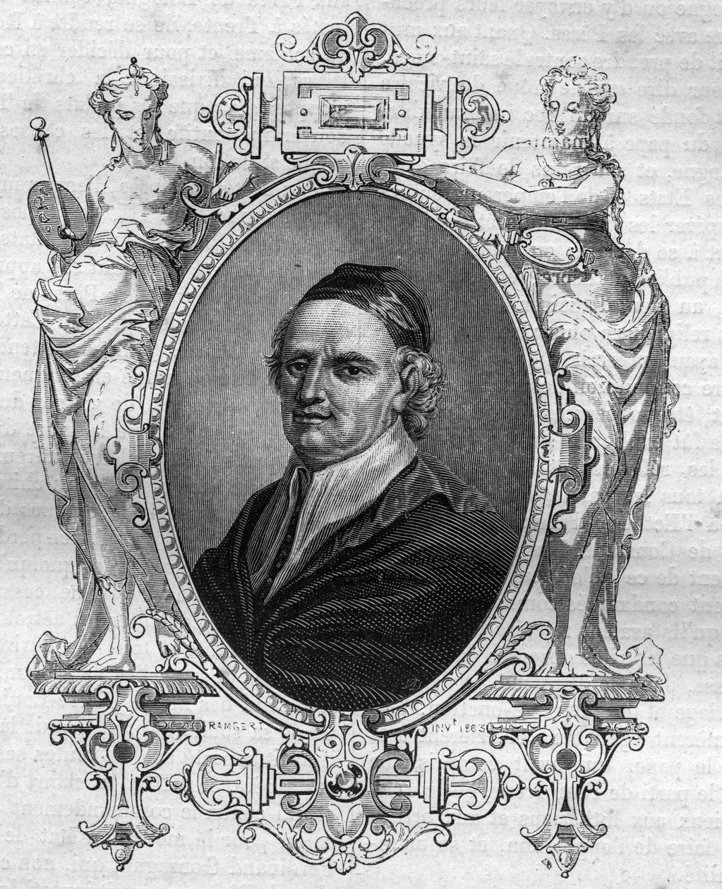 加斯帕德-康塔里尼（Gaspard Contarini，1483-1542年）红衣主教和教皇保罗三世在雷根斯堡议会的议员。莫里斯-拉夏尔《教皇的历史（......）历代王后国王和皇帝的罪行》中的雕版画 作者 法语学校