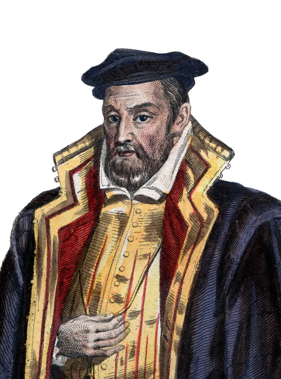 Gaspard II de Coligny（1519-1572）的肖像，Chatillon勋爵，法国贵族和海军上将。 作者 法语学校