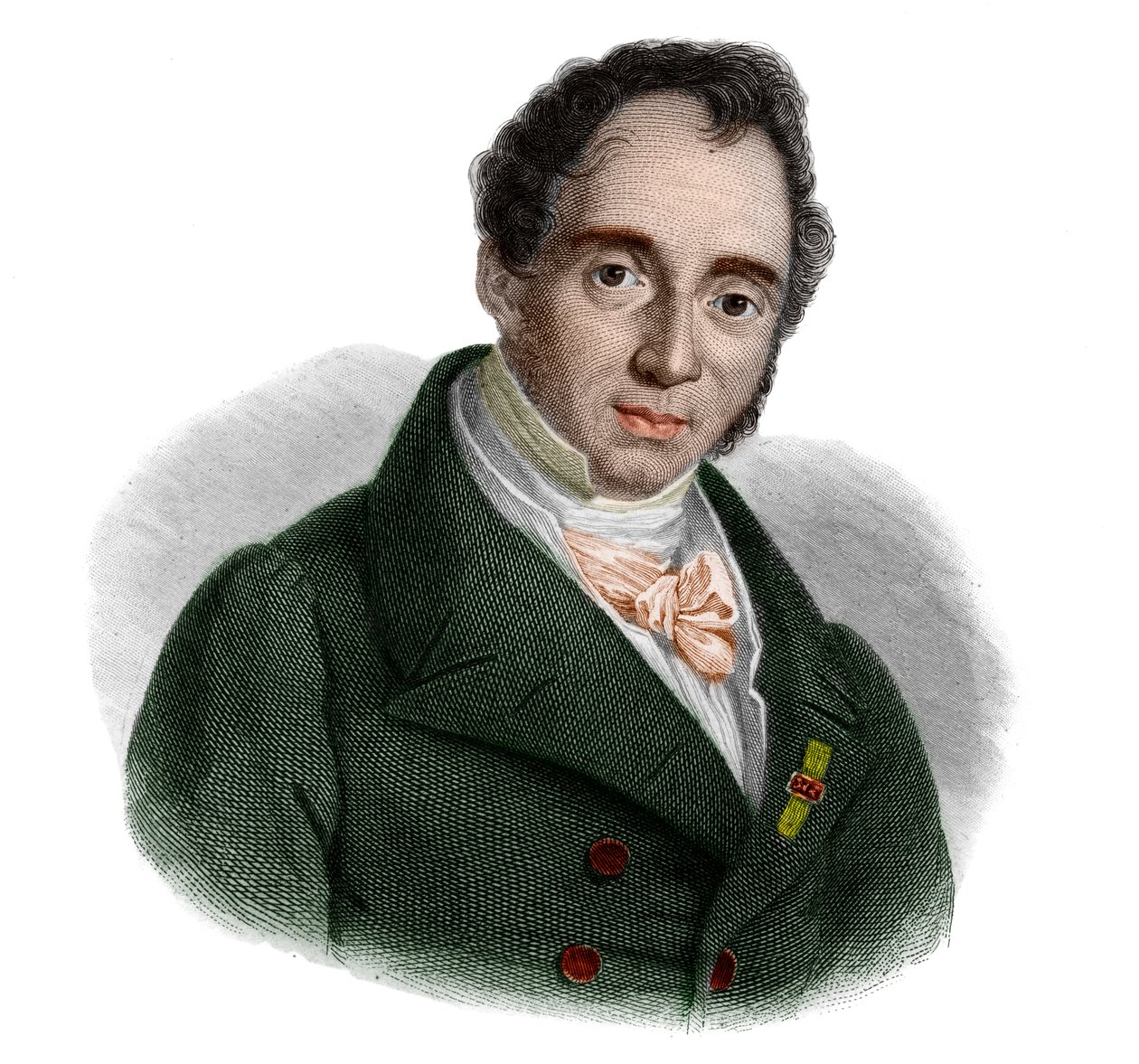 Gaudenzio de Pagave（1776-1833）意大利政治家的肖像。 作者 法语学校