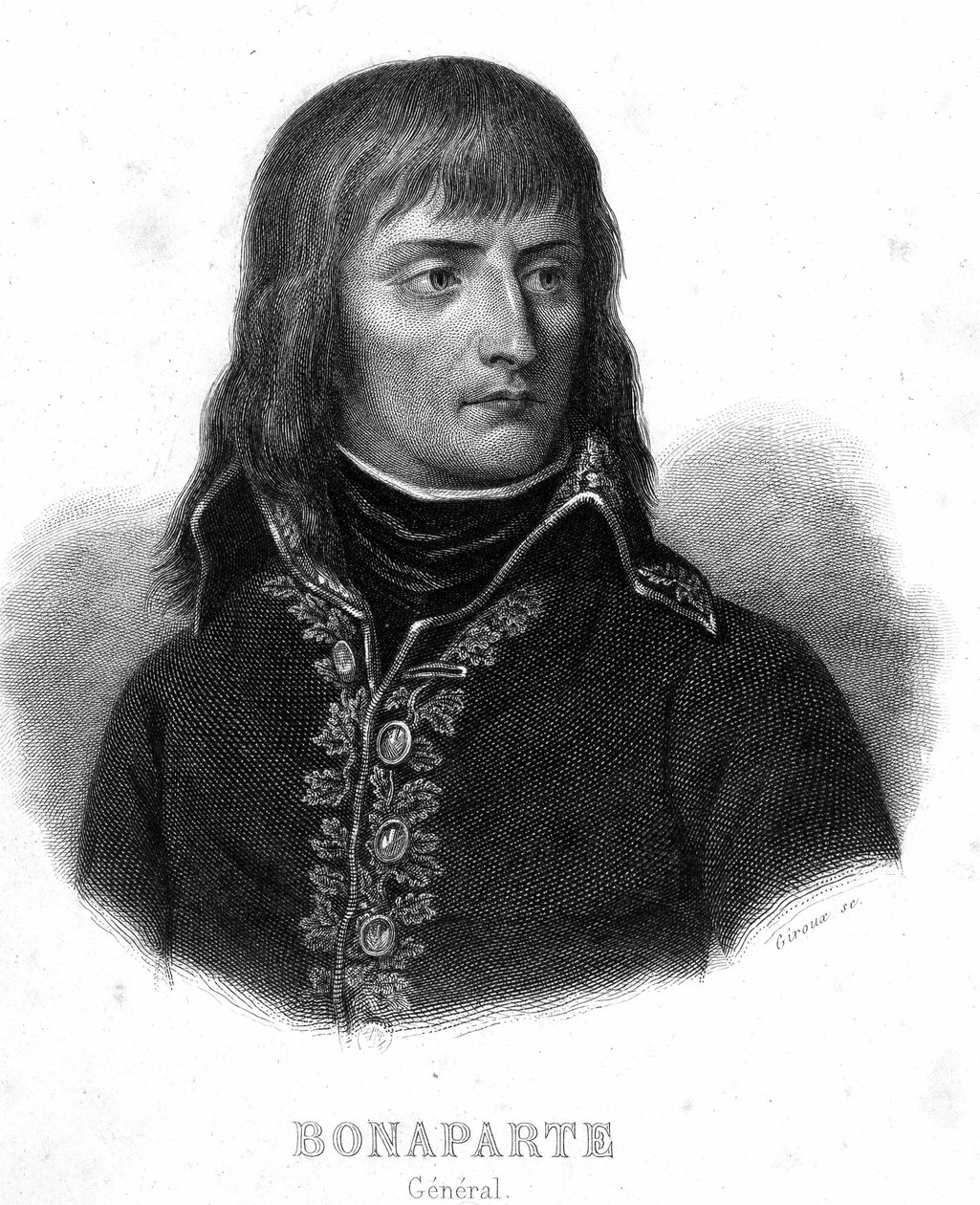 Portrait of General Bonaparte - in “” Revolution francaise”” by Thiers. 19th century. 作者 法语学校