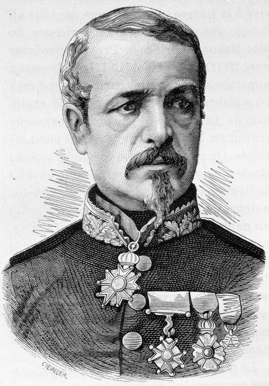 查尔斯-奥古斯特-弗罗萨德将军（1807 - 1875）的肖像--载于亨利-马丁的《法国历史》中 作者 法语学校