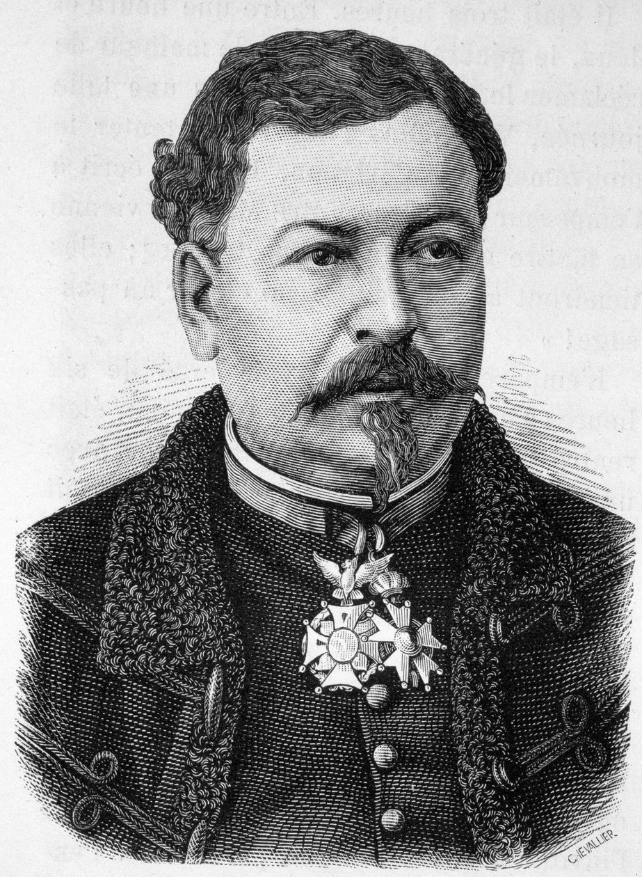 让-奥古斯特-马盖里特将军（1823-1870，死于色当战役）的肖像，他是保罗和维克多-马盖里特的父亲--载于亨利-马丁的《法国历史》。 作者 法语学校