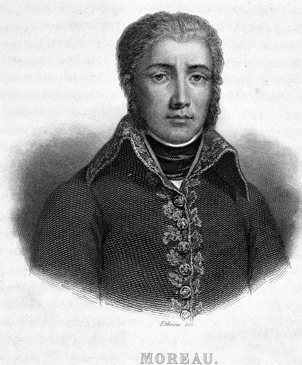 让-维克多（Jean-Victor）-莫罗将军（1763-1813）的画像--载于梯也尔的《法国革命》中 作者 法语学校