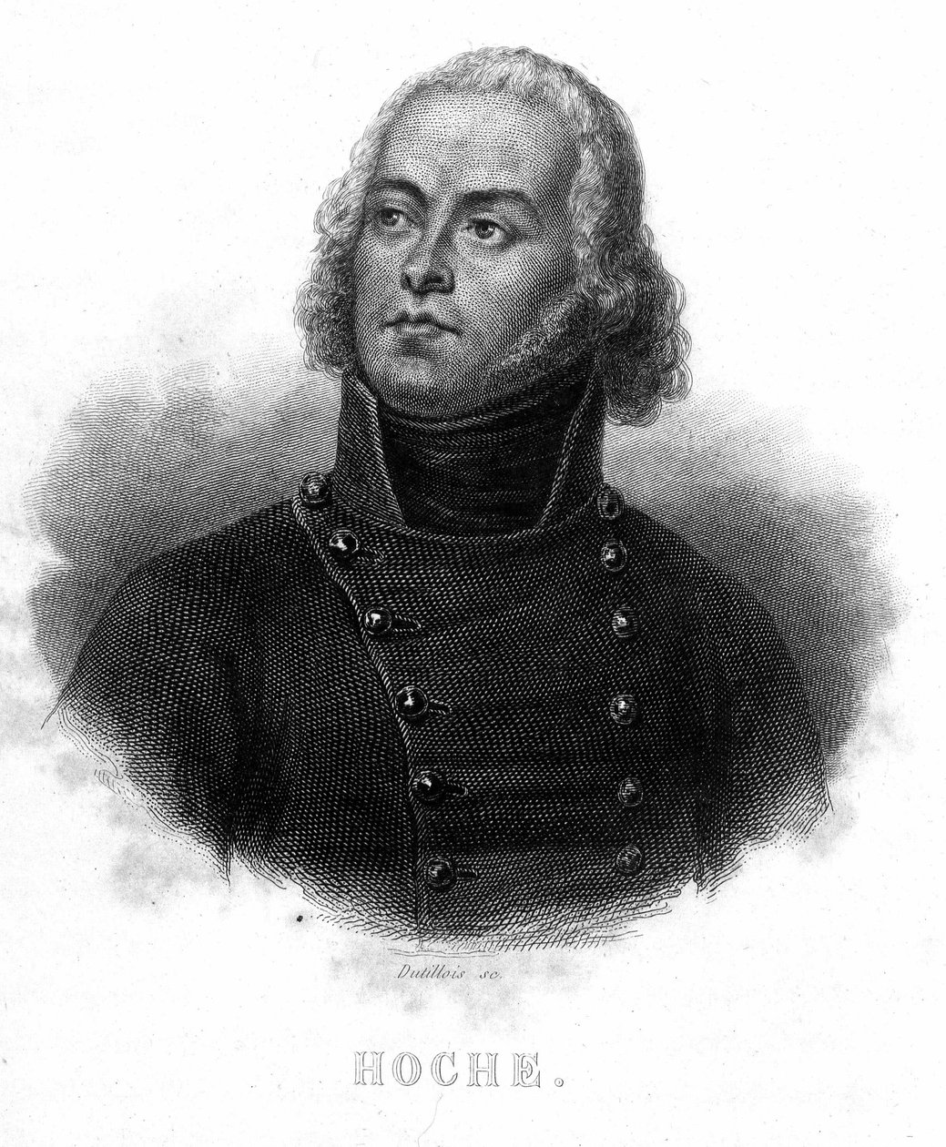 拉扎尔-路易-霍赫将军（1768 - 1797）的肖像--载于梯也尔的《法国革命》。19世纪 作者 法语学校