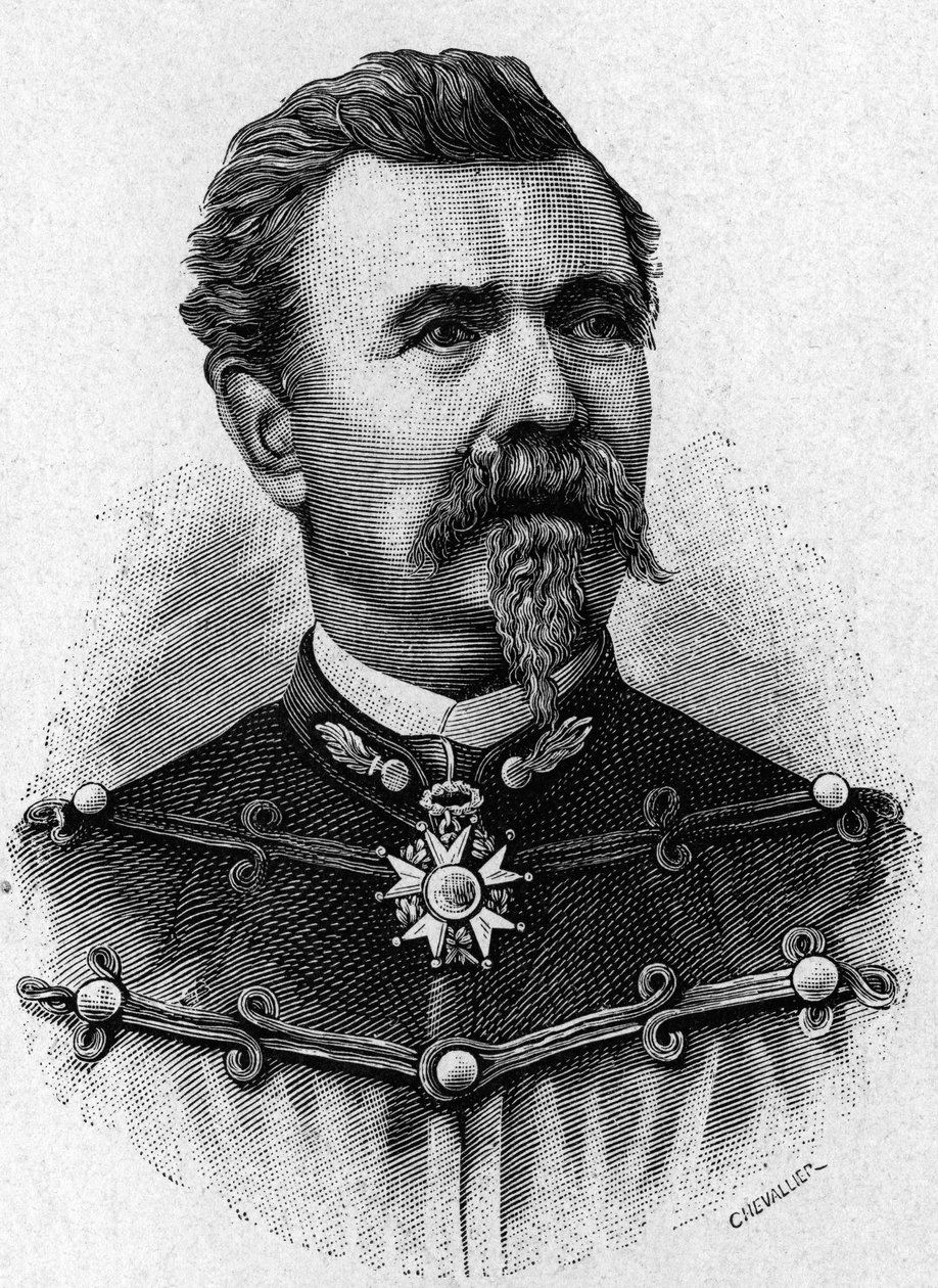 de Reffye将军的肖像--载于《科学专辑；杰出的科学家；伟大的发现》1896年。 作者 法语学校