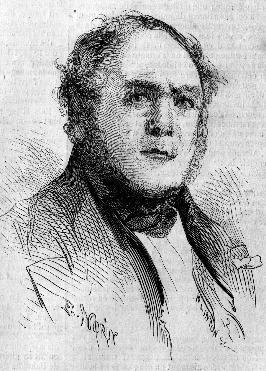 Portrait of Henri Boulay de la Meurthe (1797-1858), French Senator. Engraving by Morin in “” Le Monde Illustré”” n°85 of 4 December 1858. 作者 法语学校