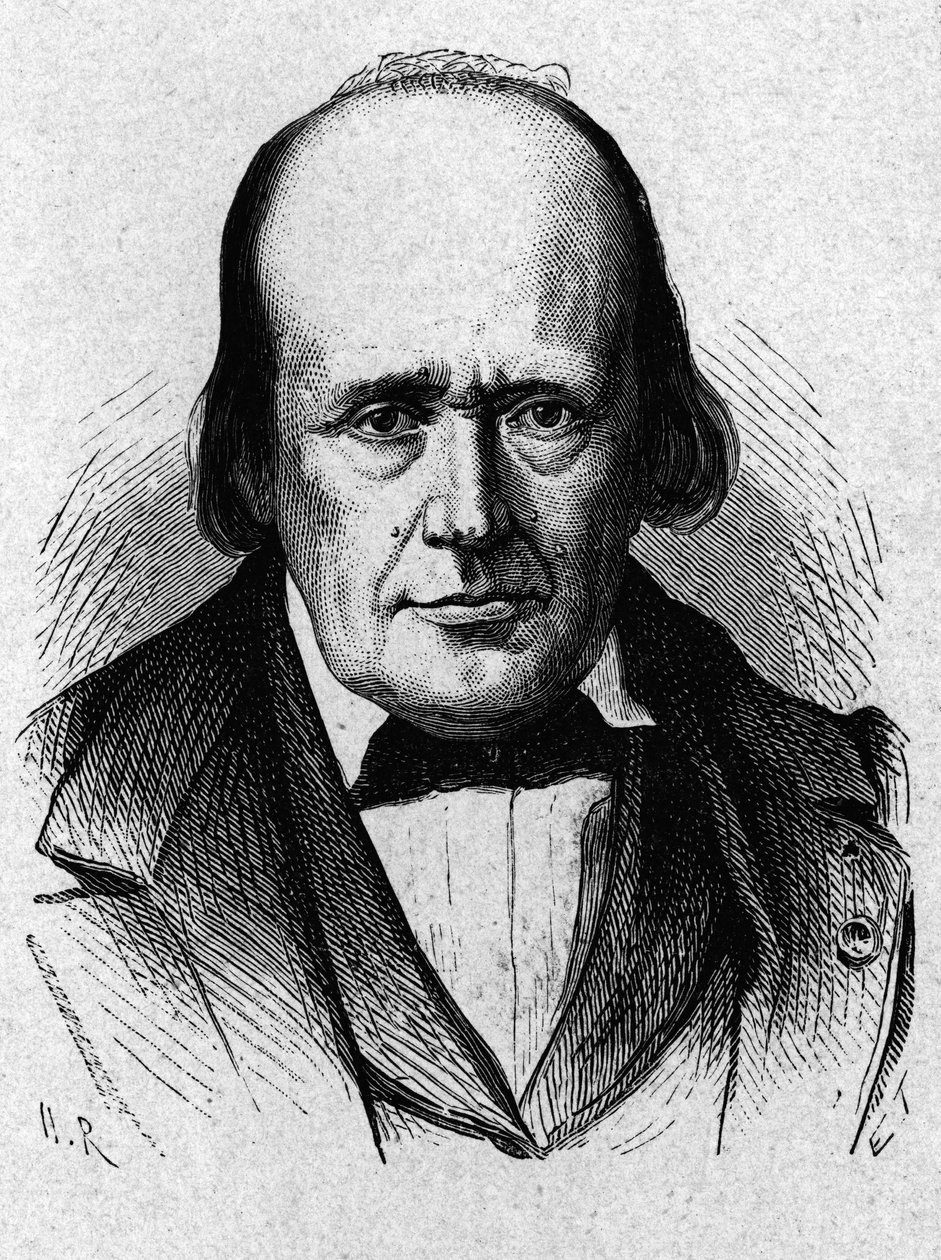法国生理学家亨利-米尔恩-爱德华兹（1800-1885）的肖像--载于《科学专辑；杰出的科学家；伟大的发现》1896。 作者 法语学校
