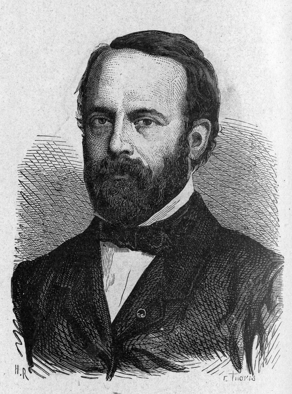 亨利-圣克莱尔-德维尔（1814 - 1876）的肖像--载于《科学专辑；杰出的学者；伟大的发现》1896。 作者 法语学校