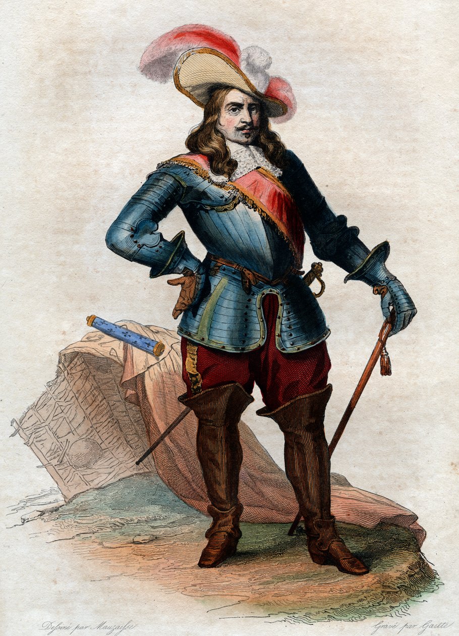 奥弗涅塔的亨利画像，Vicomte de Turenne（1611-1675），法国元帅。 作者 法语学校