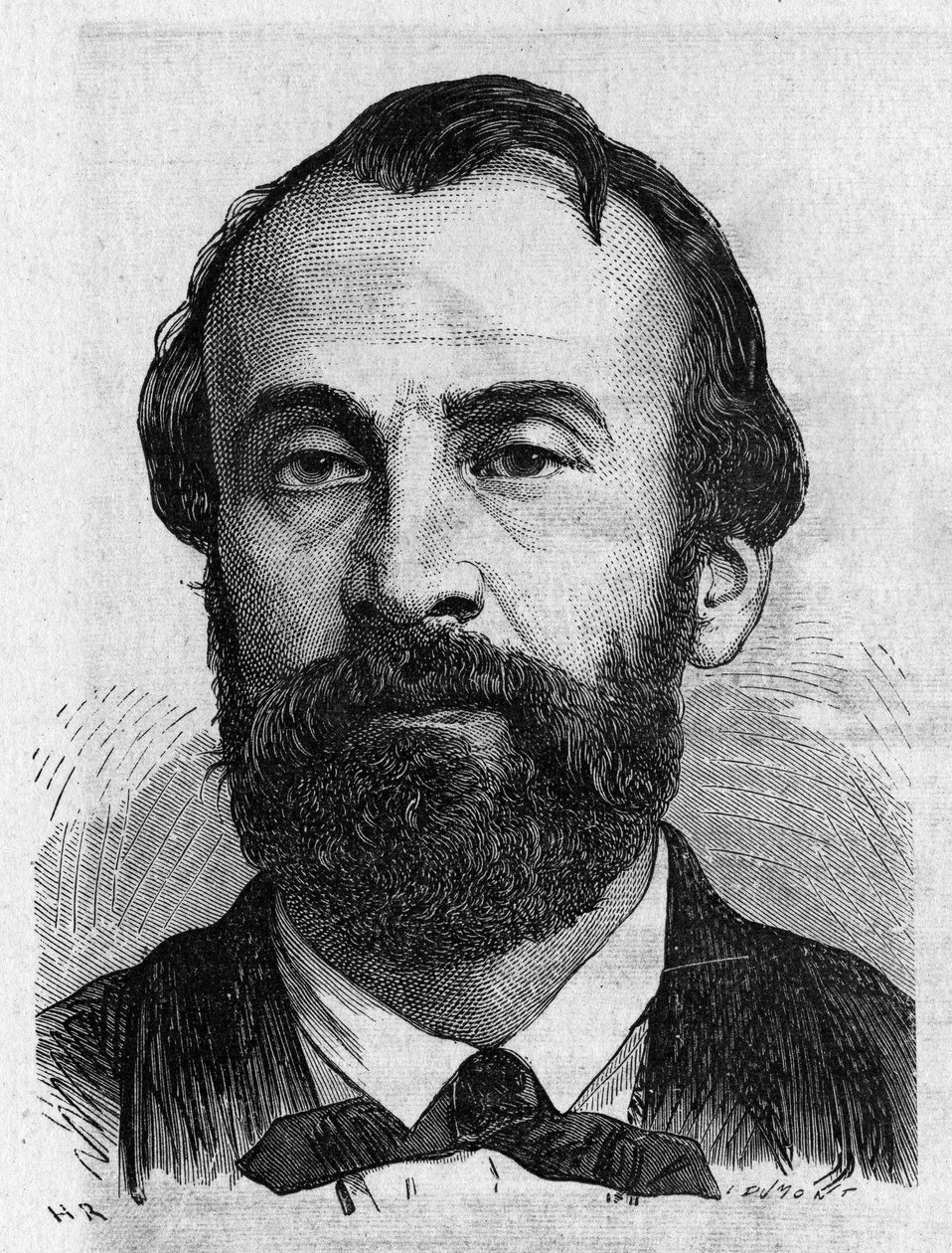 亨利-吉法尔（1825 - 1882）的肖像，法国工程师 - 在 "科学专辑；杰出的科学家；伟大的发现 "1896年。 作者 法语学校