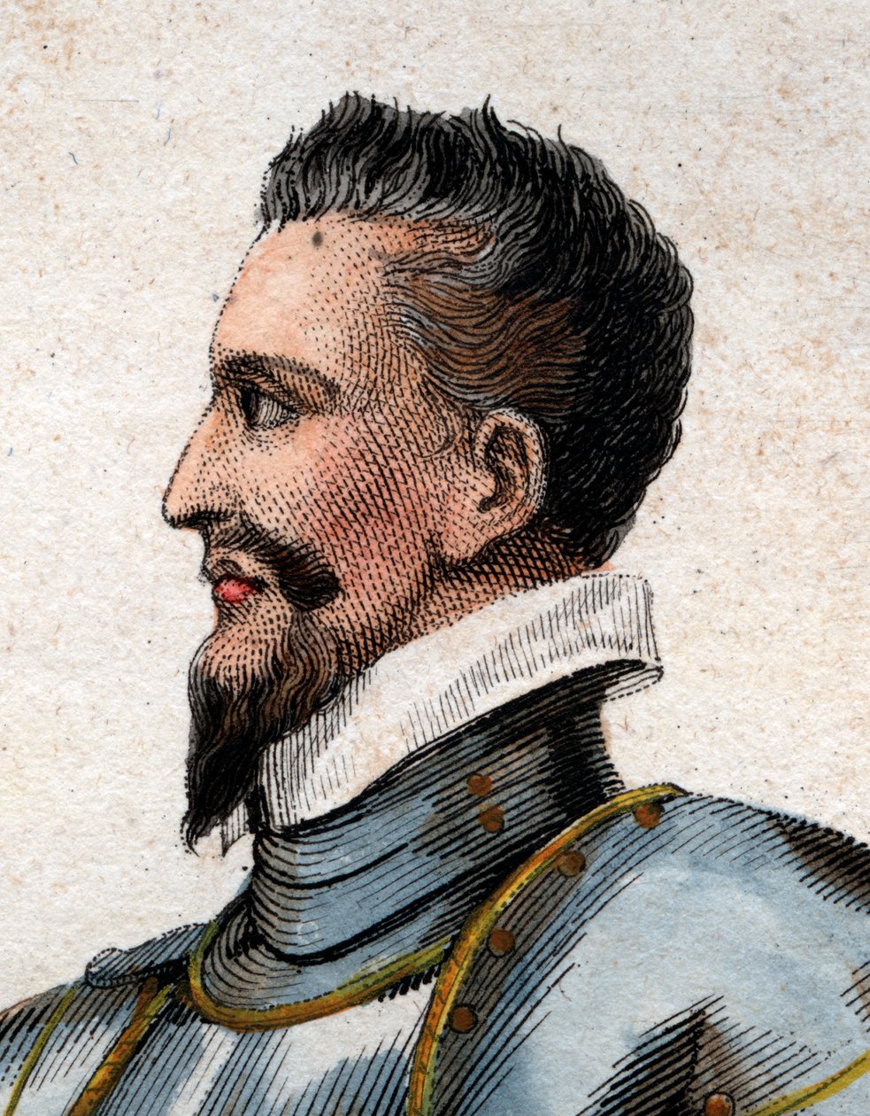 吉利公爵亨利一世的肖像（1550-1588）称伤痕累累。 作者 法语学校