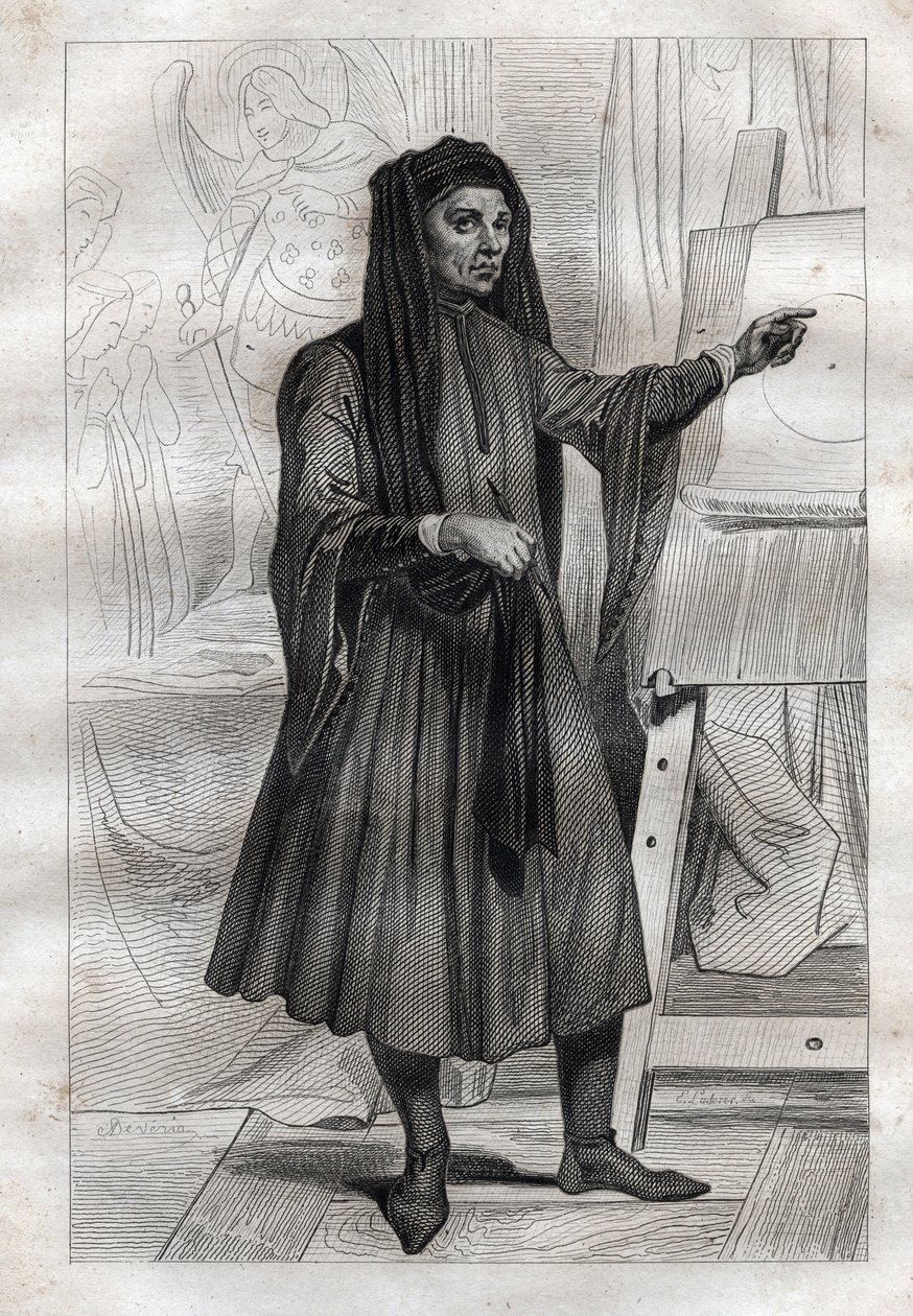 意大利画家乔托-迪-邦多内（Ambrogiotto di Bondone）的画像 作者 法语学校
