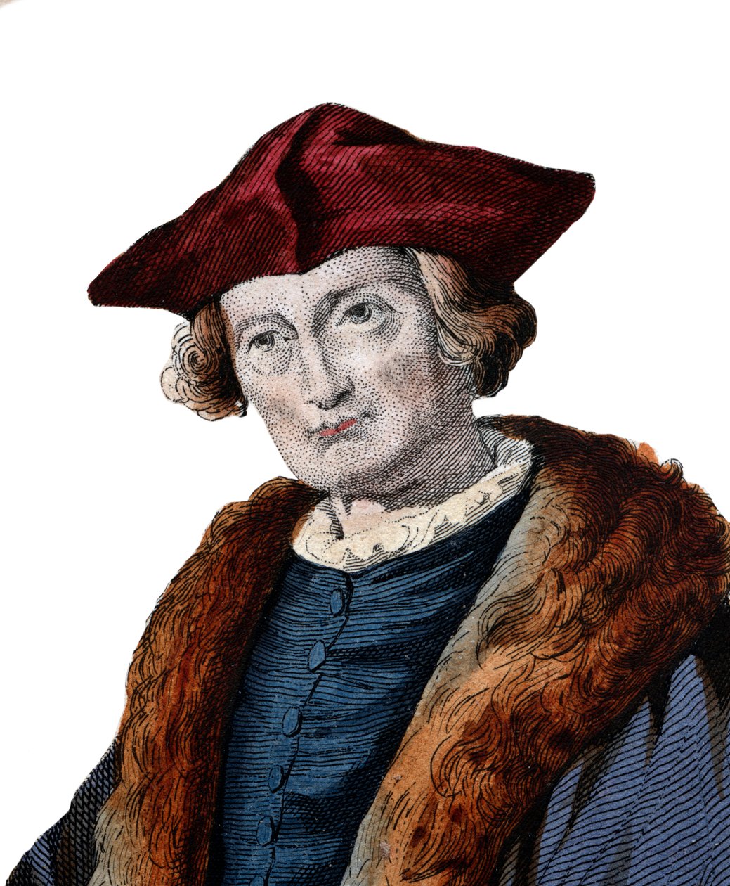 巴黎议会主席Jacques Auguste de Thou（Thuanus）（1553-1617）的肖像。 作者 法语学校