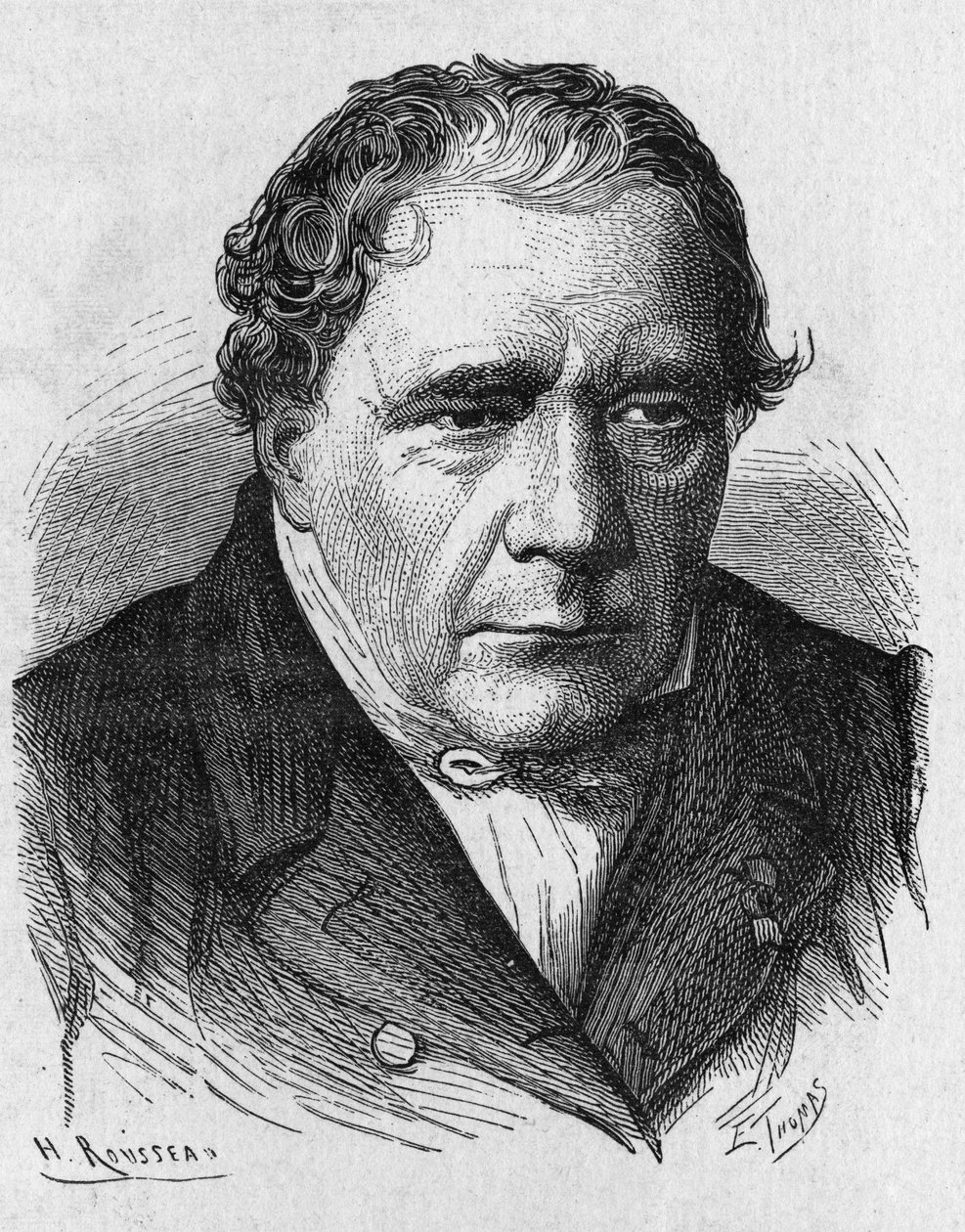 Jacques Babinet (1794 - 1872)的肖像，法国物理学家和天文学家--载于《科学专辑；杰出的科学家；伟大的发现》1896。 作者 法语学校