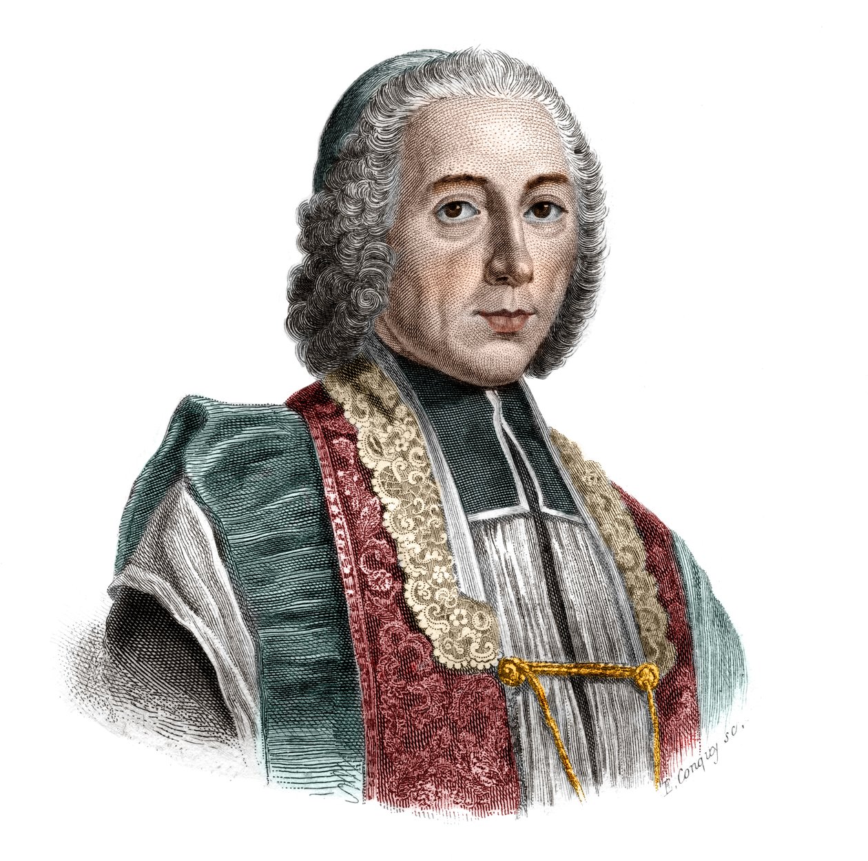 Jacques Denis Cochin（1726-1783）的肖像是Hopital Saint-Jacques的创始人。 作者 法语学校