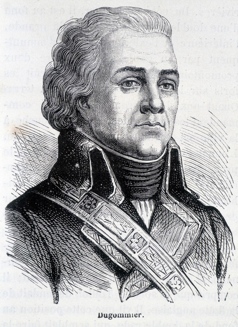 Jacques François Coquille dit Dugommier的肖像，法国将军（1738-1794）--载于亨利-马丁的《法国历史》。 作者 法语学校