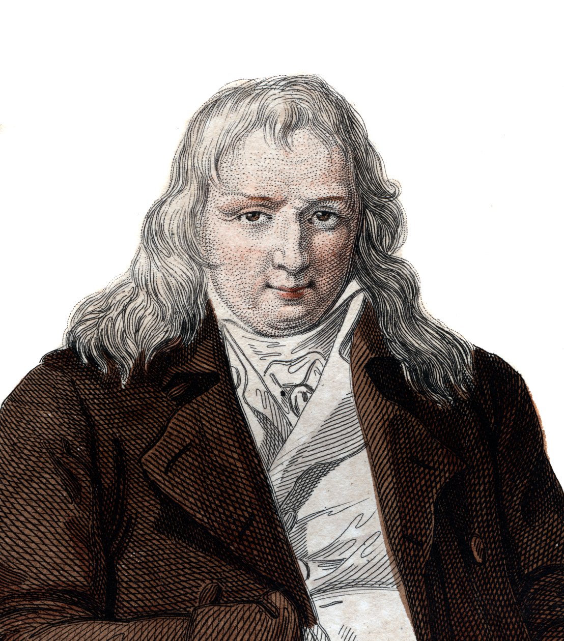 法国作家和植物学家Jacques Henri Bernardin de Saint Pierre（1737-1814）的肖像。 作者 法语学校
