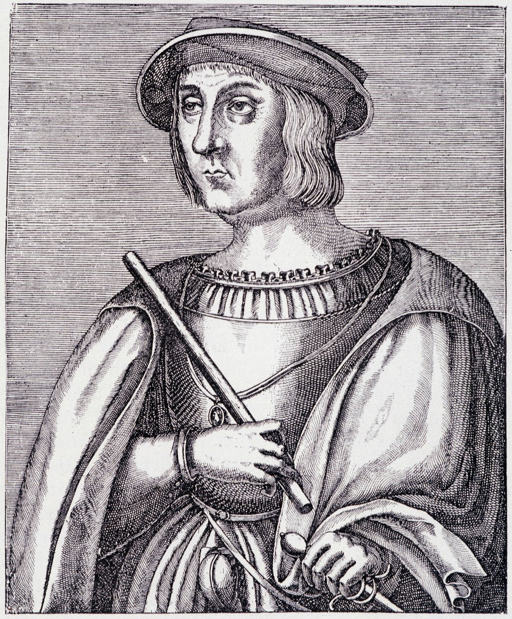 Jacques II de Chabannes（La Palice）（1470-1525 年）肖像雕刻，选自 Paul Lacroix 所著《路易十二与布列塔尼的安妮》，Georges Hurtrel 编辑 作者 法语学校