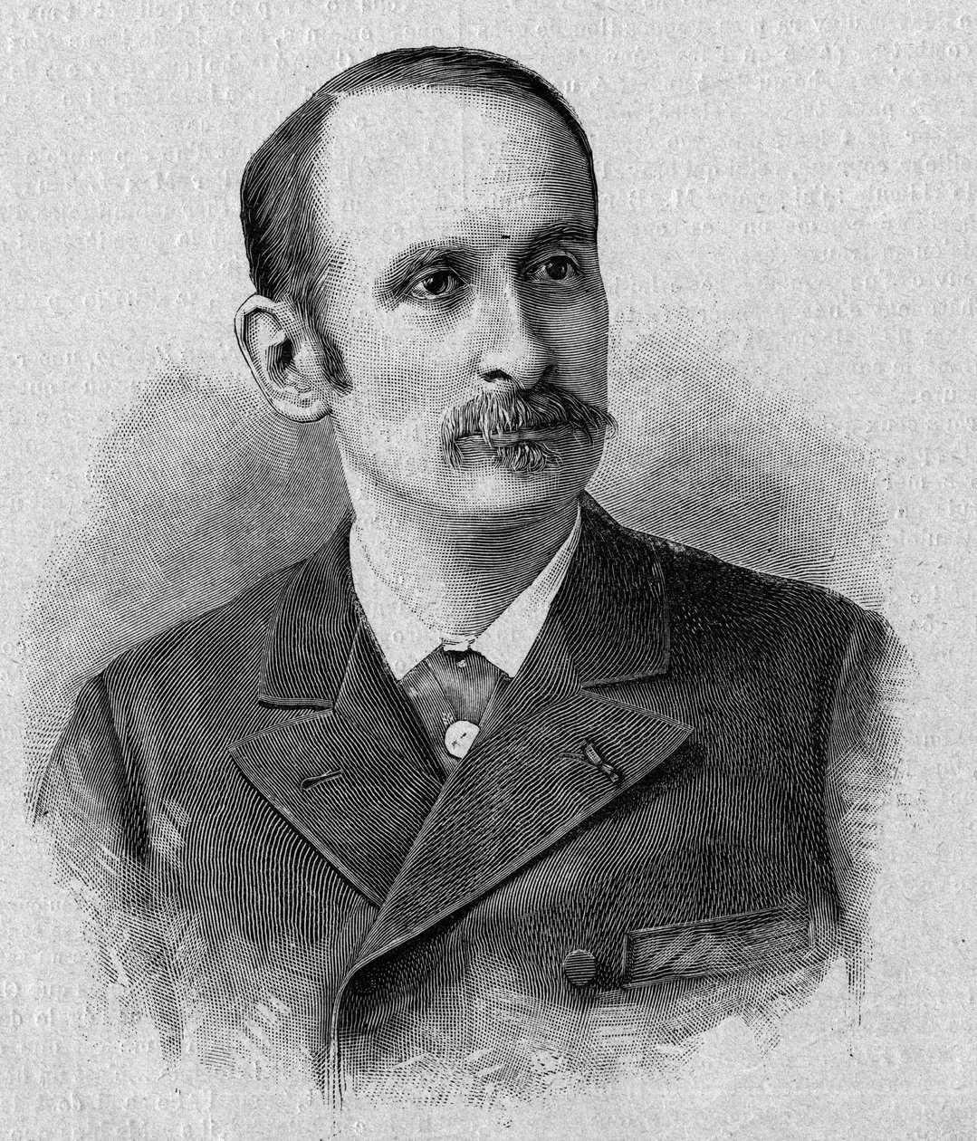 Jacques Marie Eugene Godefroy-Cavaignac（Godefroy de Cavaignac，Godefroy Cavaignac）（1853-1905）的肖像，法国政治家，1895年战争部长。1895年11月14日 "La gazette du dimanche "上的版画。 作者 法语学校